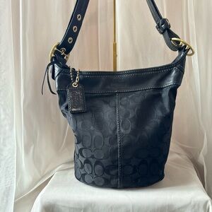 Coach Black Signature Shoulder Bag